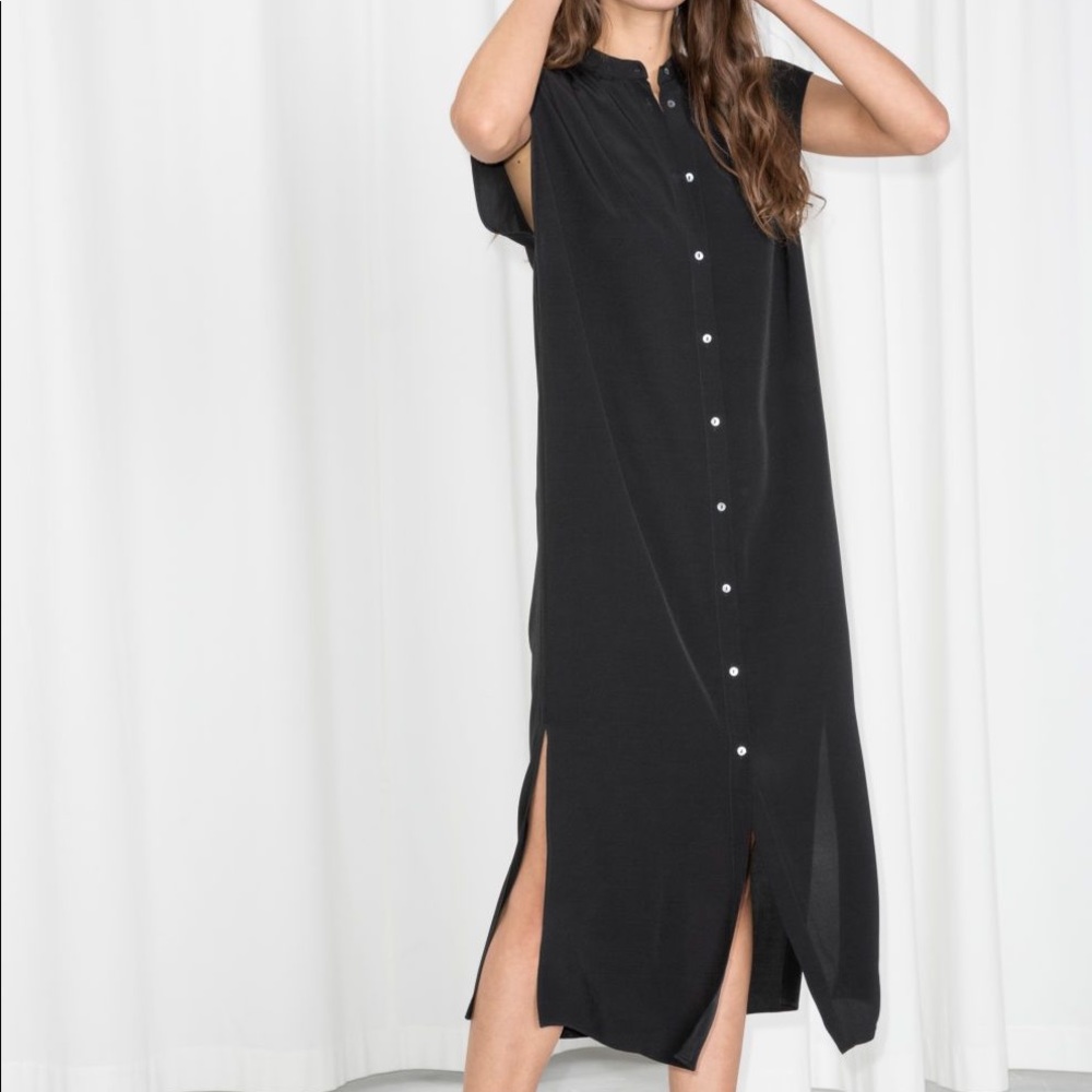 Lira women shirt black dress mid length Size M (NWT)